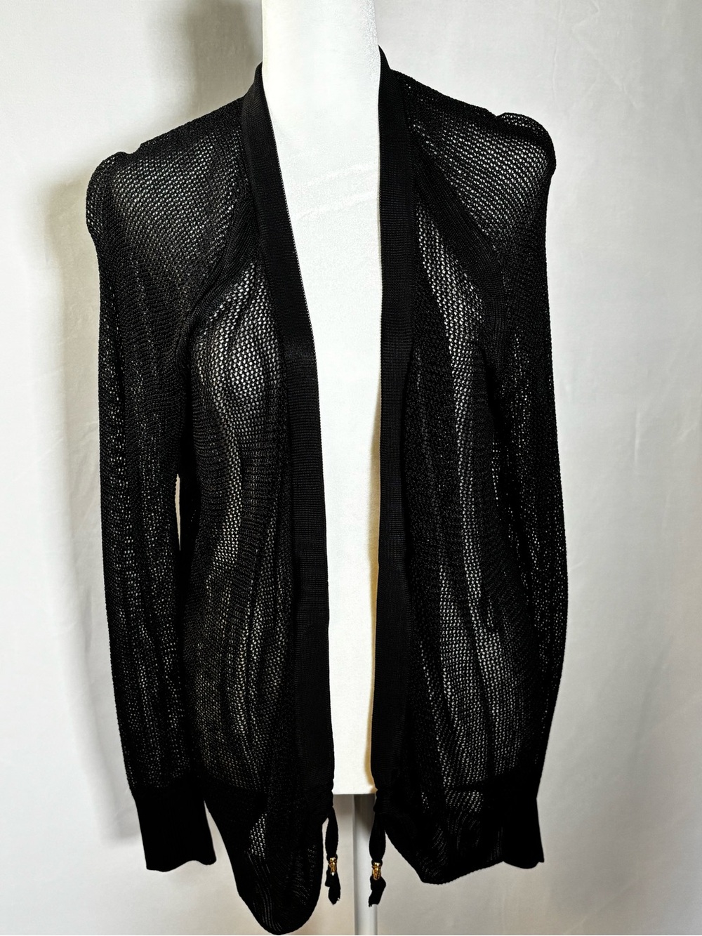 Black Open-Front Lightweight Women's Sweater Cardigan Size Medium NWOT